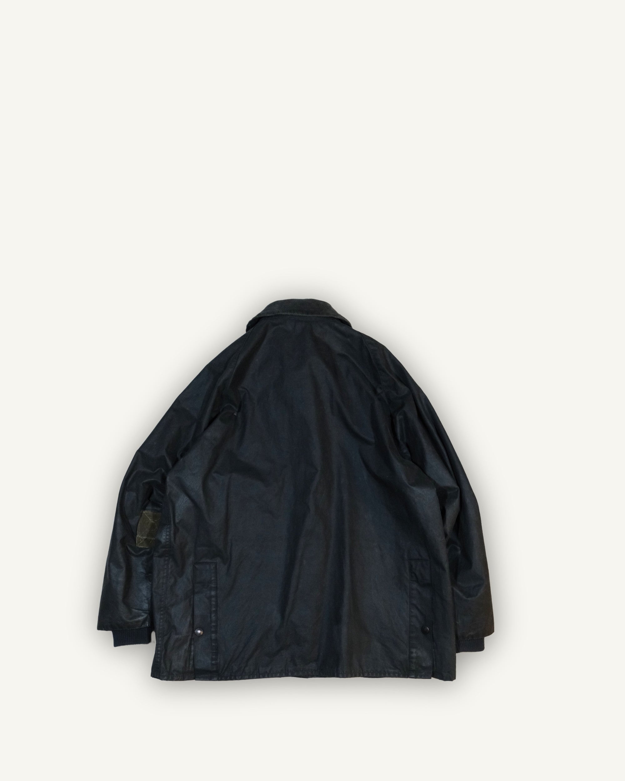 Barbour Bedale Navy Upcycled con Tessuto da Poncho WWII | PHENOMENA