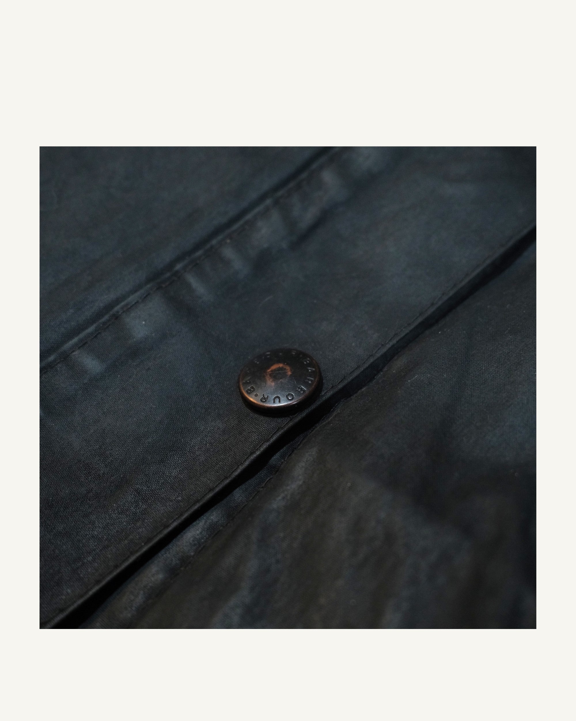 Barbour Bedale Navy Upcycled con Tessuto da Poncho WWII | PHENOMENA