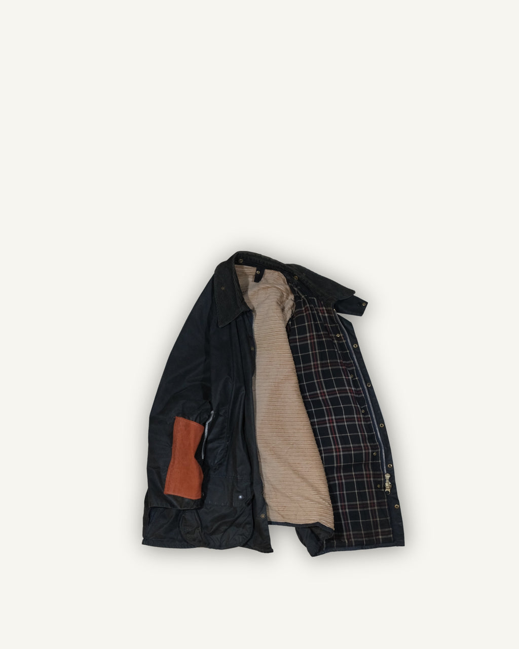 Barbour Beaufort Navy Upcycled – Rifoderato in Velluto | PHENOMENA