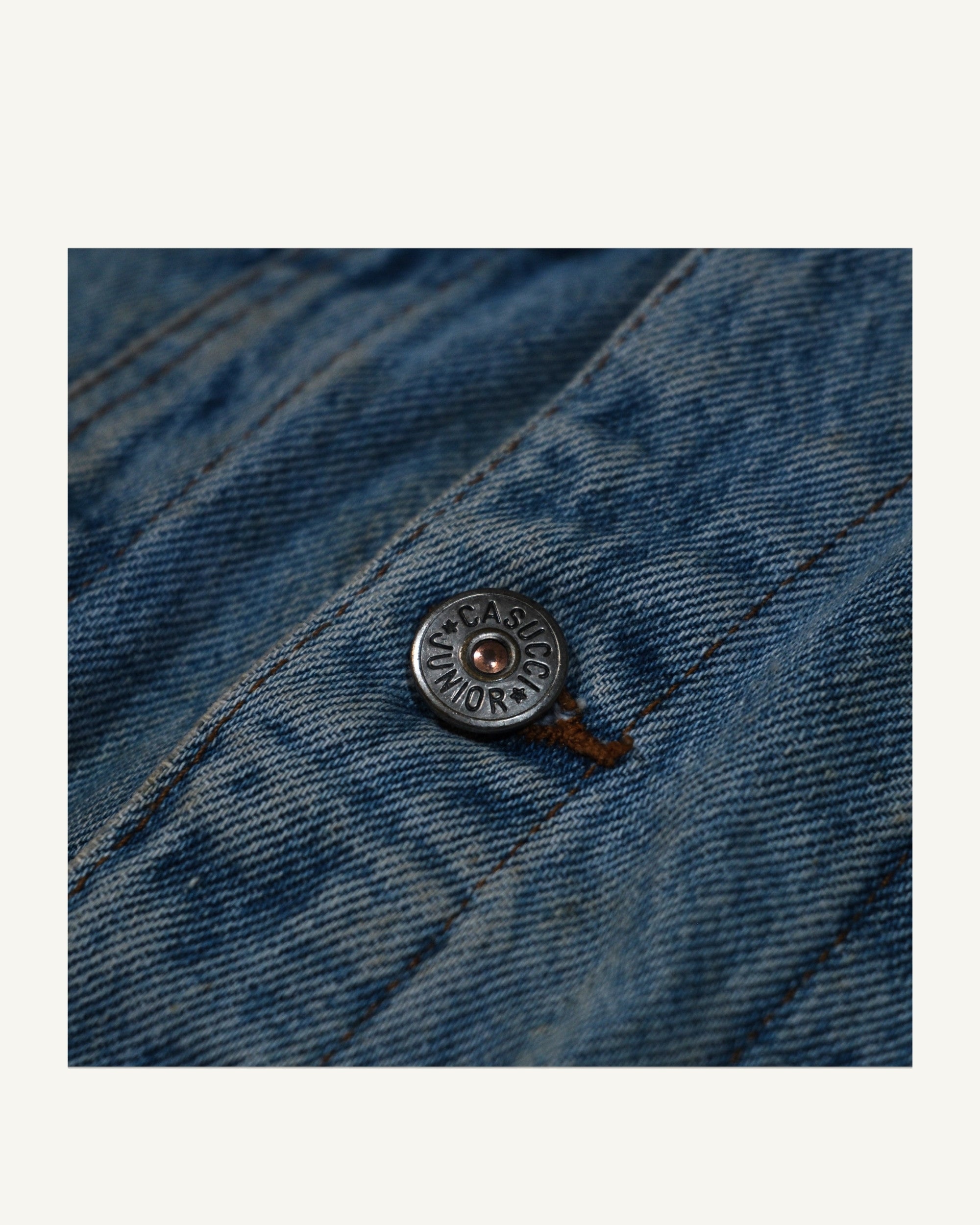 Casucci Junior 90s Denim Vest – Patch College & Logo Leather | Made in Italy