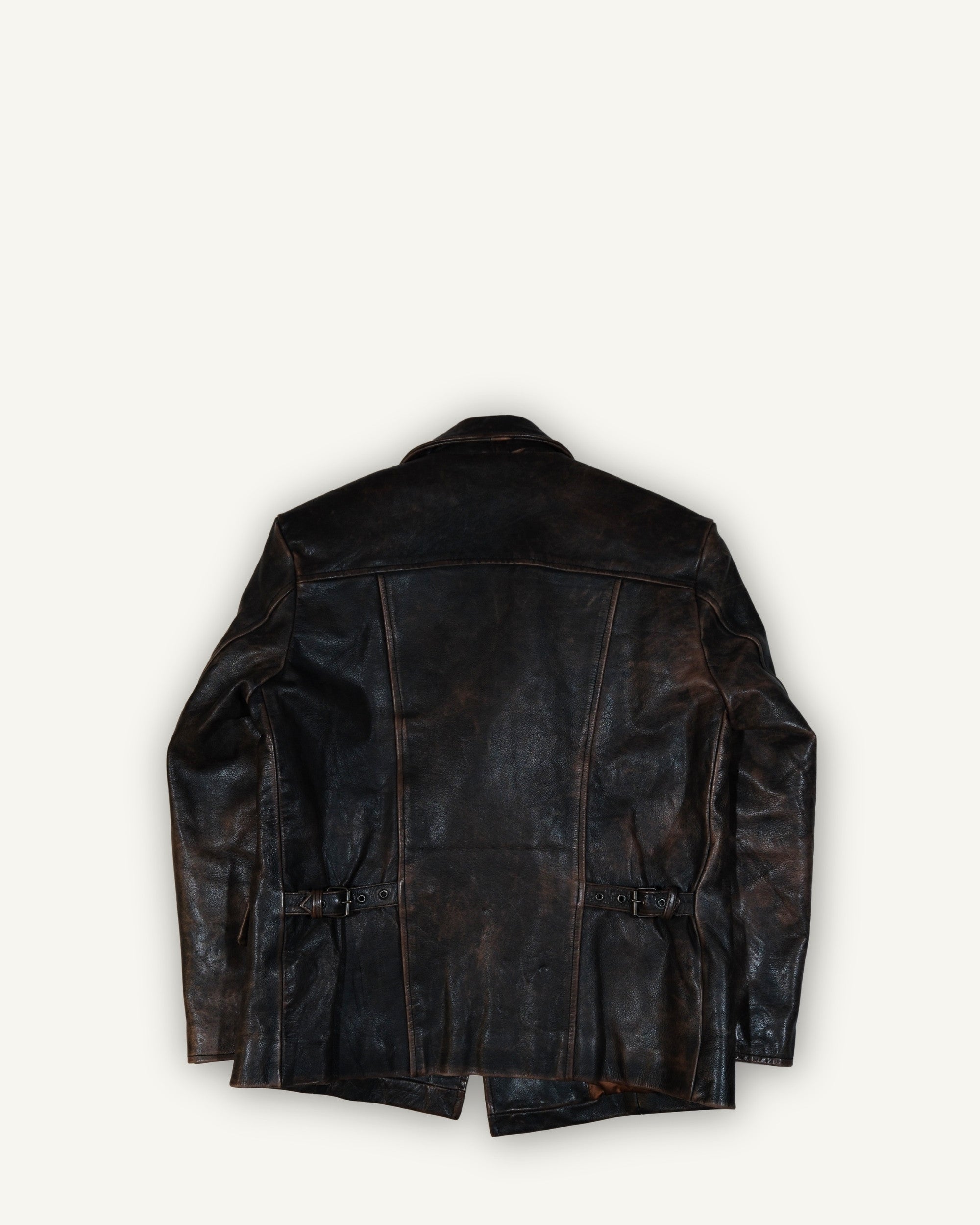 Vintage European Leather Double Breasted Jacket – 70s/80s – Patina Originale