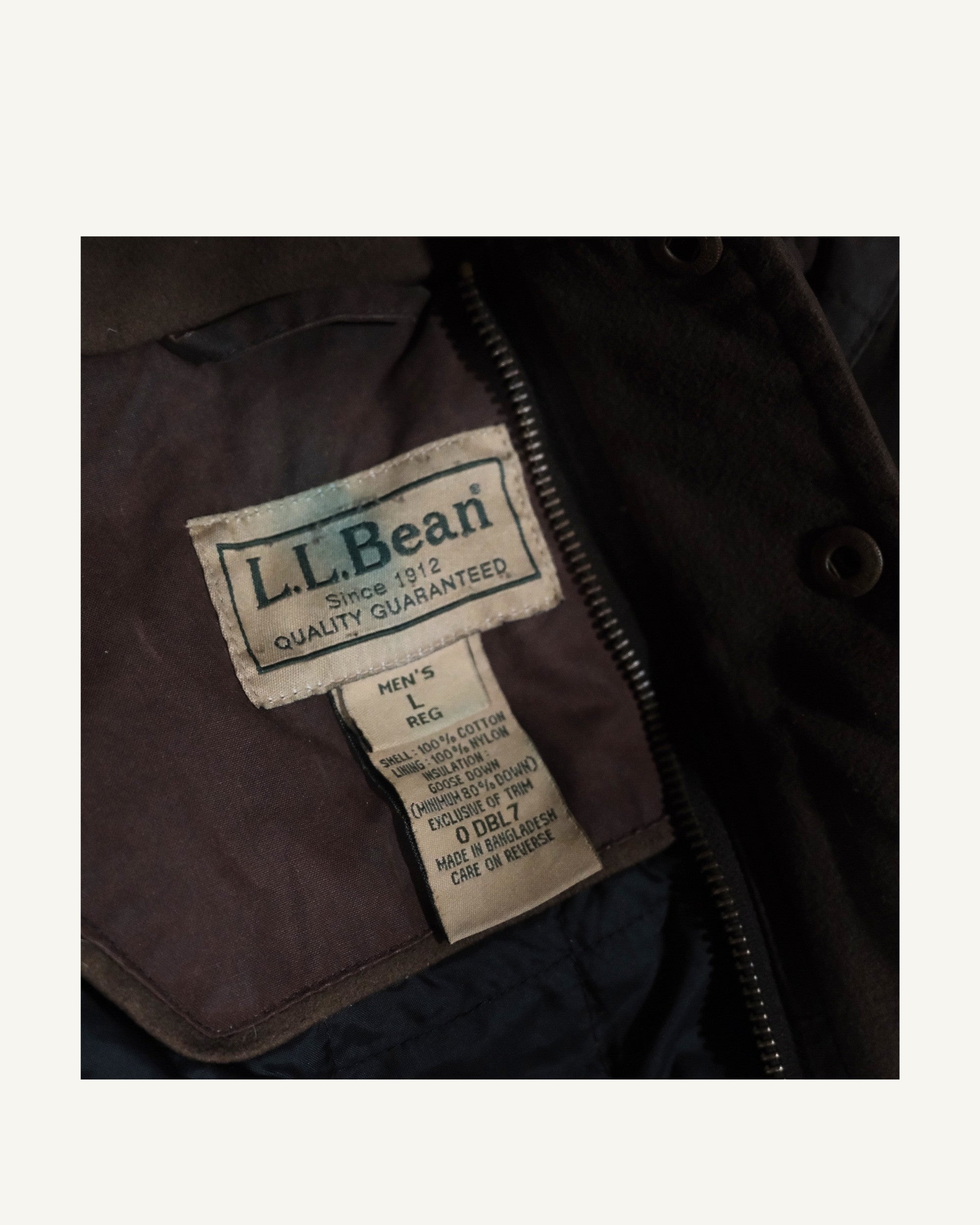 L.L.Bean Heritage Down Jacket in Cotone – Goose Down – Patina Originale