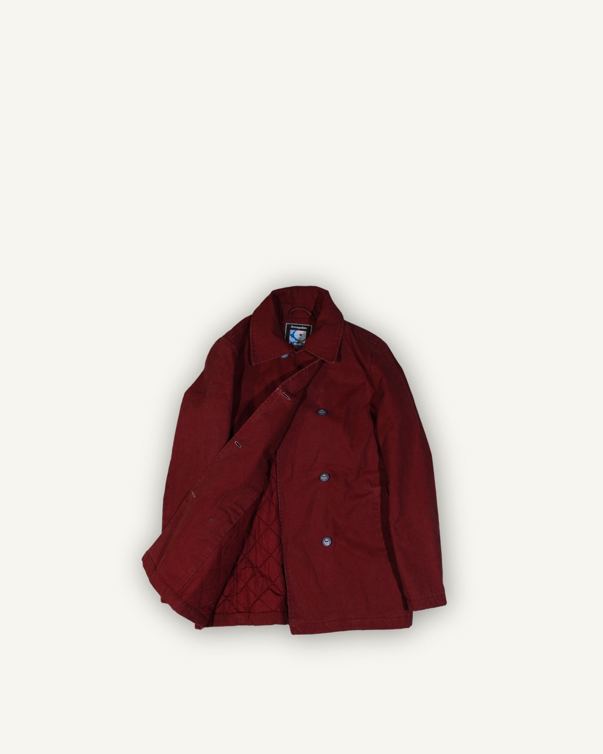 Mousqueton Caban Rosso Bordeaux in Cotone – Peacoat Nautico Trapuntato