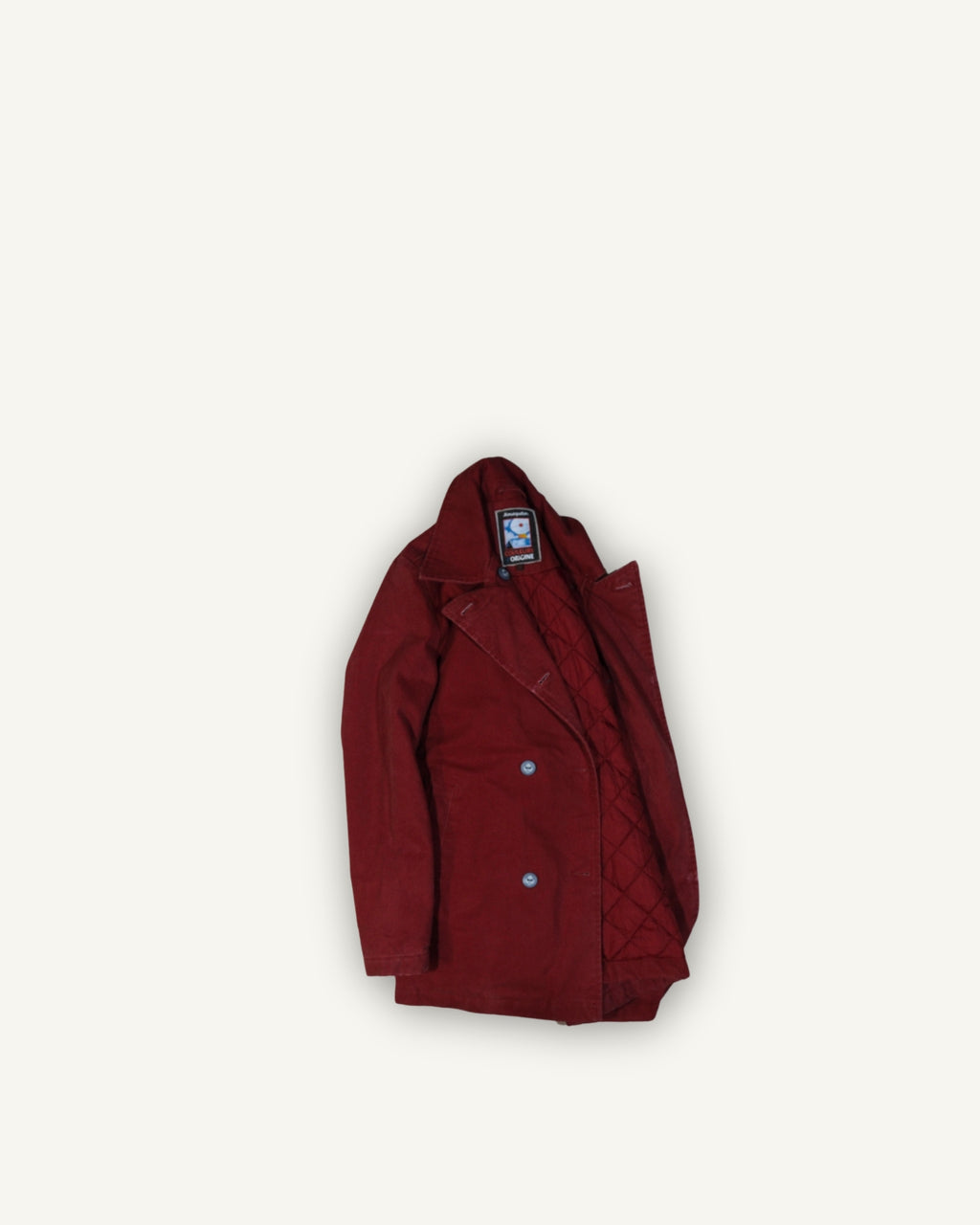 Mousqueton Caban Rosso Bordeaux in Cotone – Peacoat Nautico Trapuntato