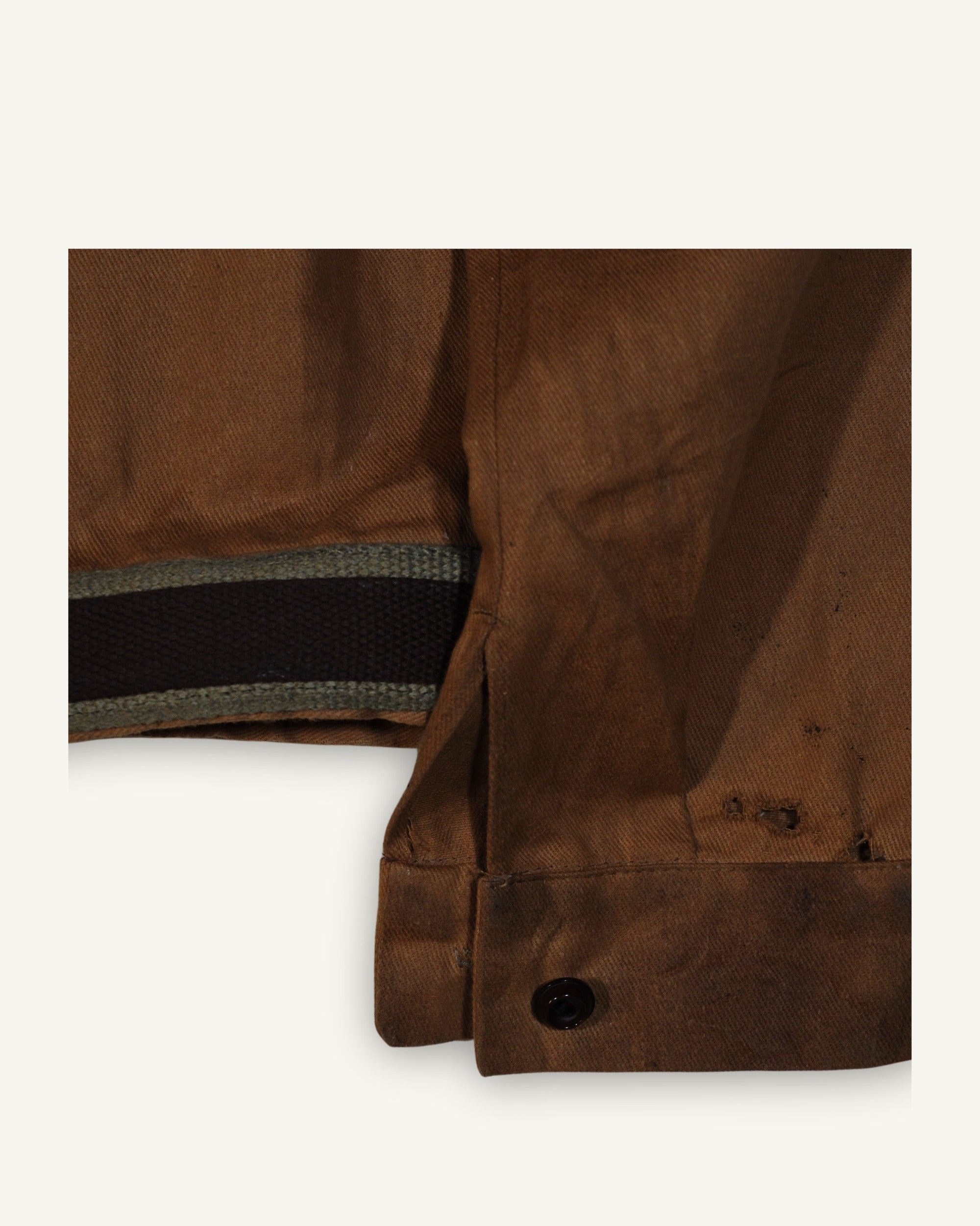 PHENOMENA Upcycled Work Jacket – Brown Waxed Cotton Utility Jacket