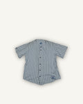 Camicia baseball Majestic MLB a righe con applicazione “X” – Made in USA