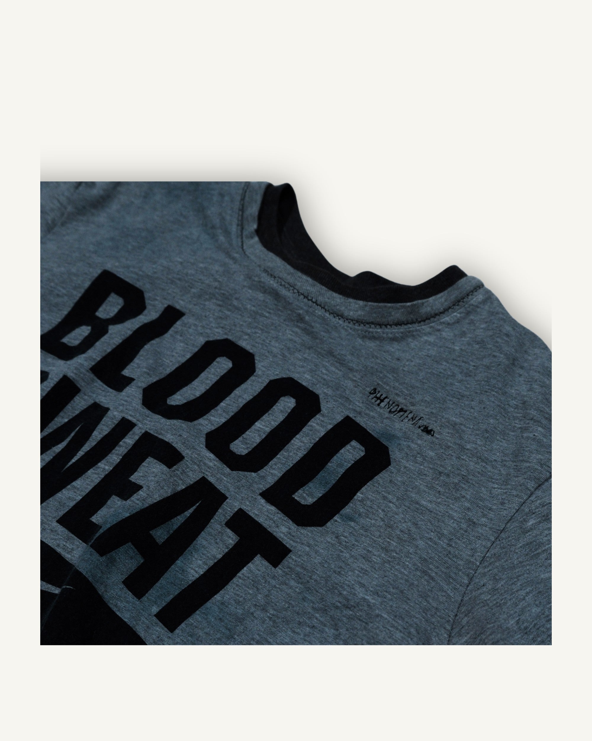 PHENOMENA Upcycled Nike Blood Sweat Baseball T-Shirt Grey Double Layer M