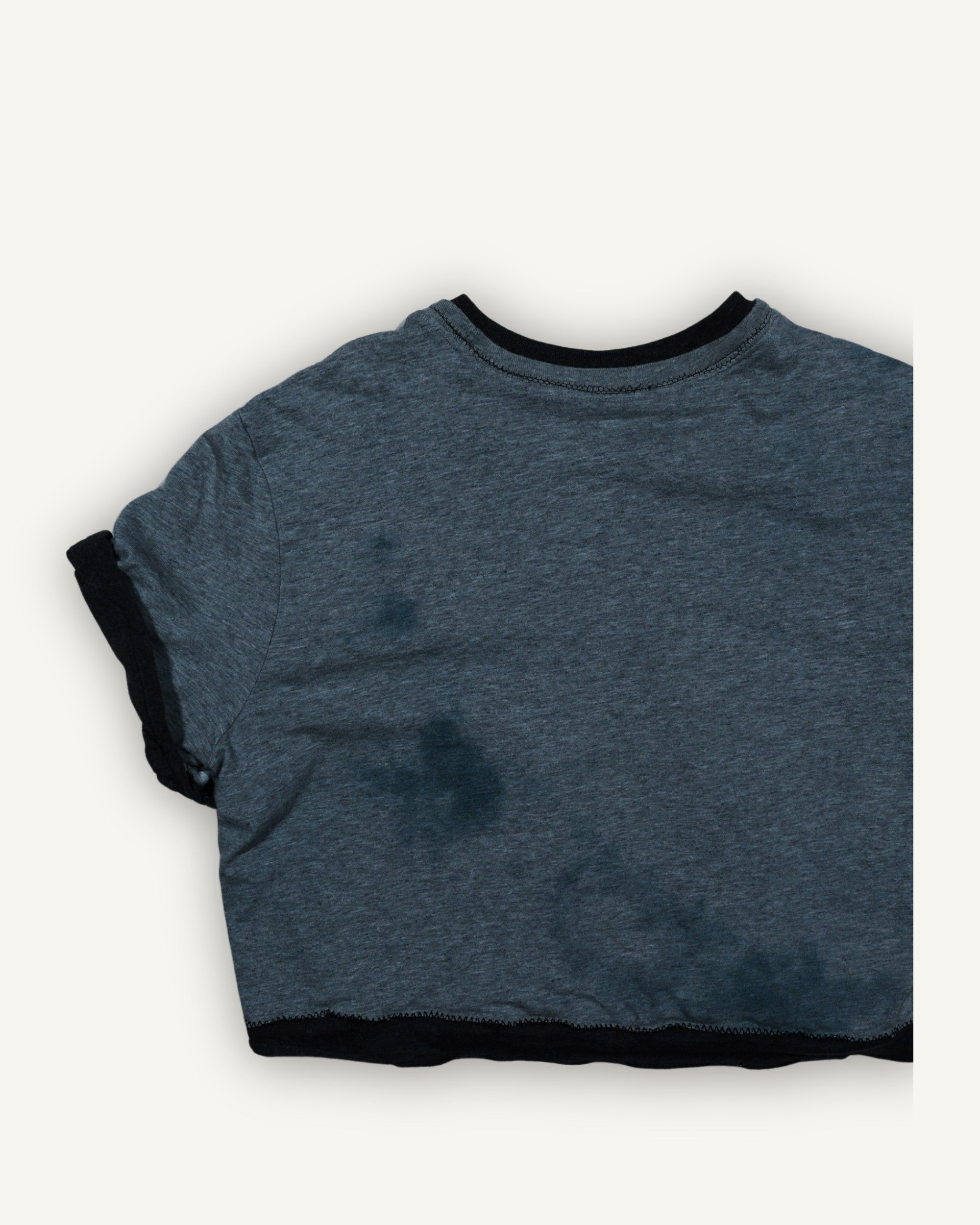 PHENOMENA Upcycled Nike Blood Sweat Baseball T-Shirt Grey Double Layer M