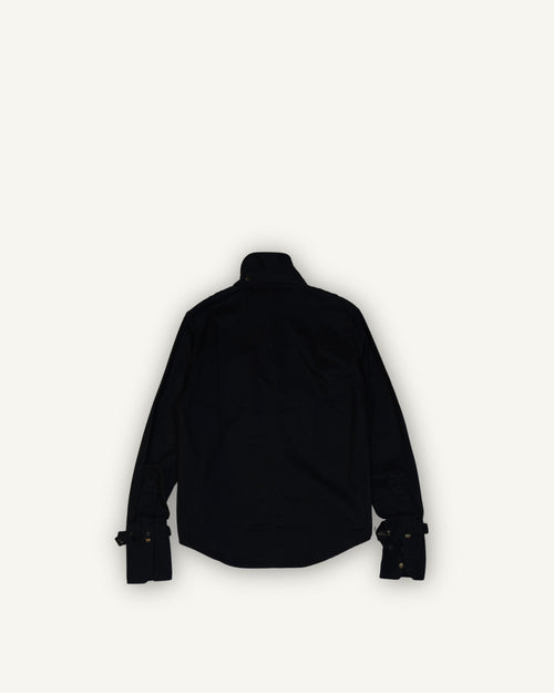 Camicia Nera J.A.N.S. in Cotone con Dettagli Regolabili