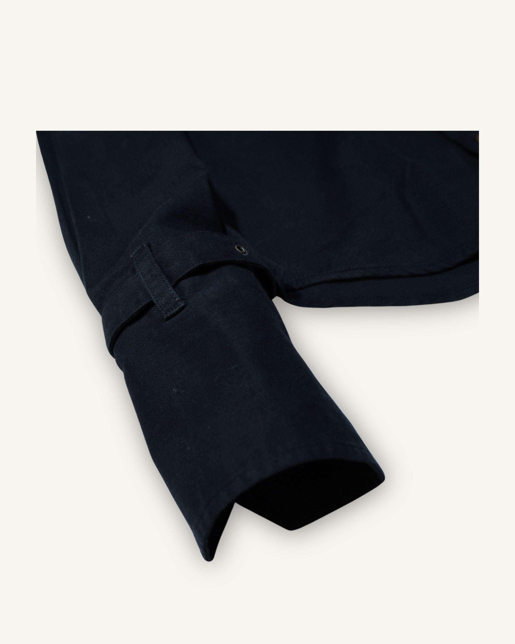 Camicia Nera J.A.N.S. in Cotone con Dettagli Regolabili