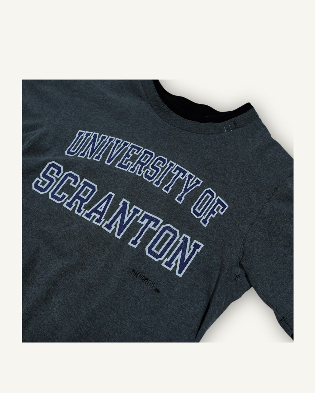PHENOMENA Double Layer T-Shirt University of Scranton Grey – Size S