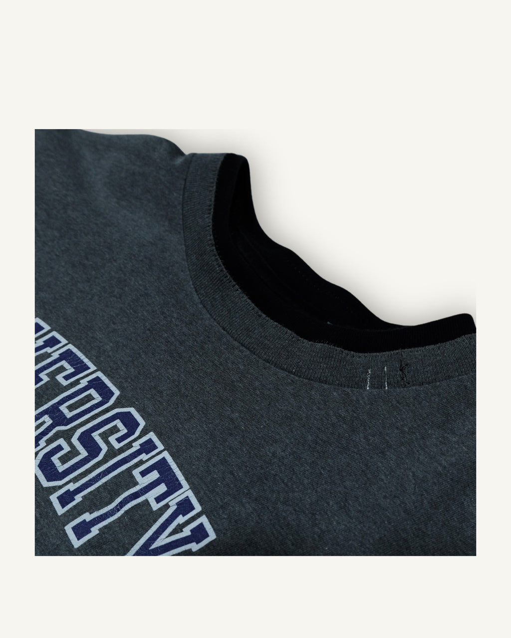 PHENOMENA Double Layer T-Shirt University of Scranton Grey – Size S