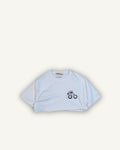 T-shirt cropped PHENOMENA bianca con ricamo cycling