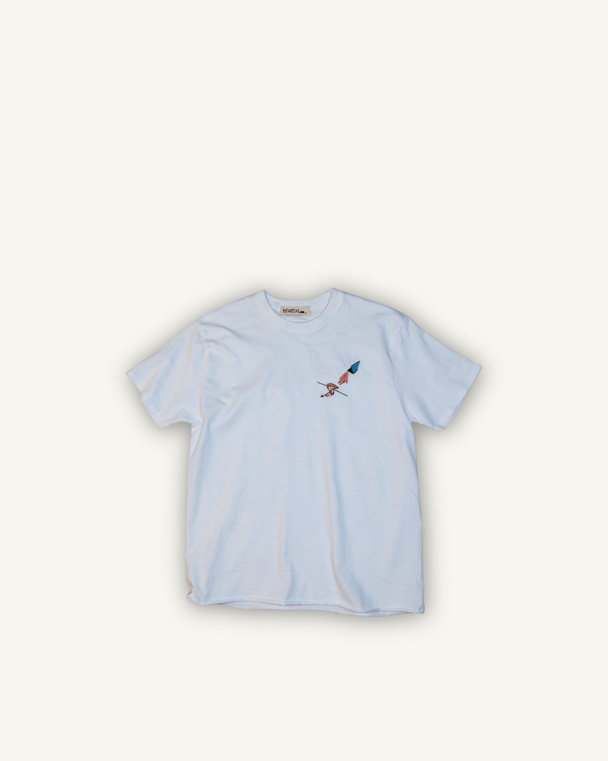 PHENOMENA Embroidered Pizza Studio T-Shirt